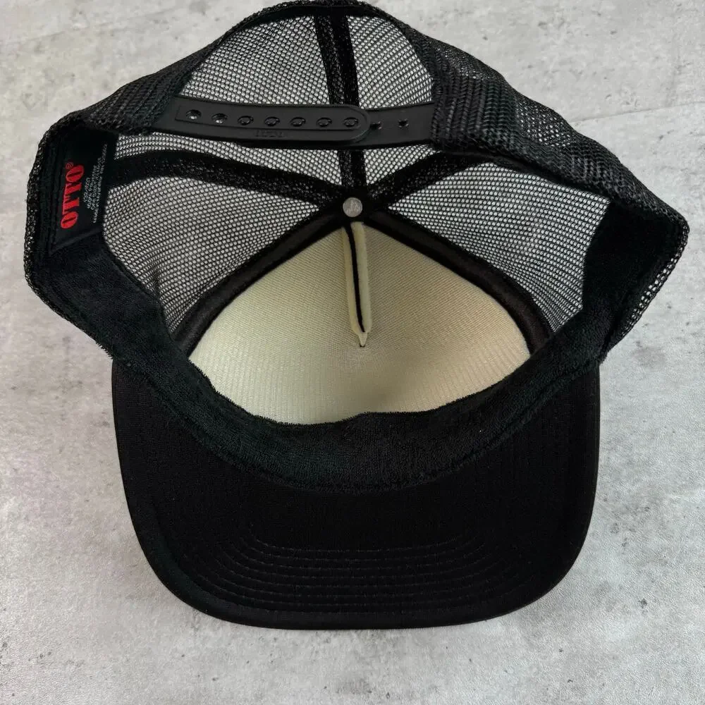 The Mean Black trucker hat Lonesome on'ry and mean black snapback
